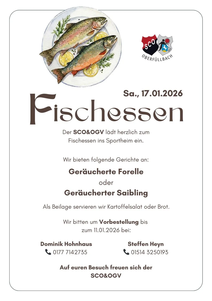 Flyer zum Fischessen