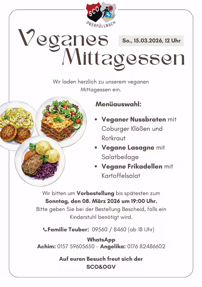 Flyer Veganes Mittagessen