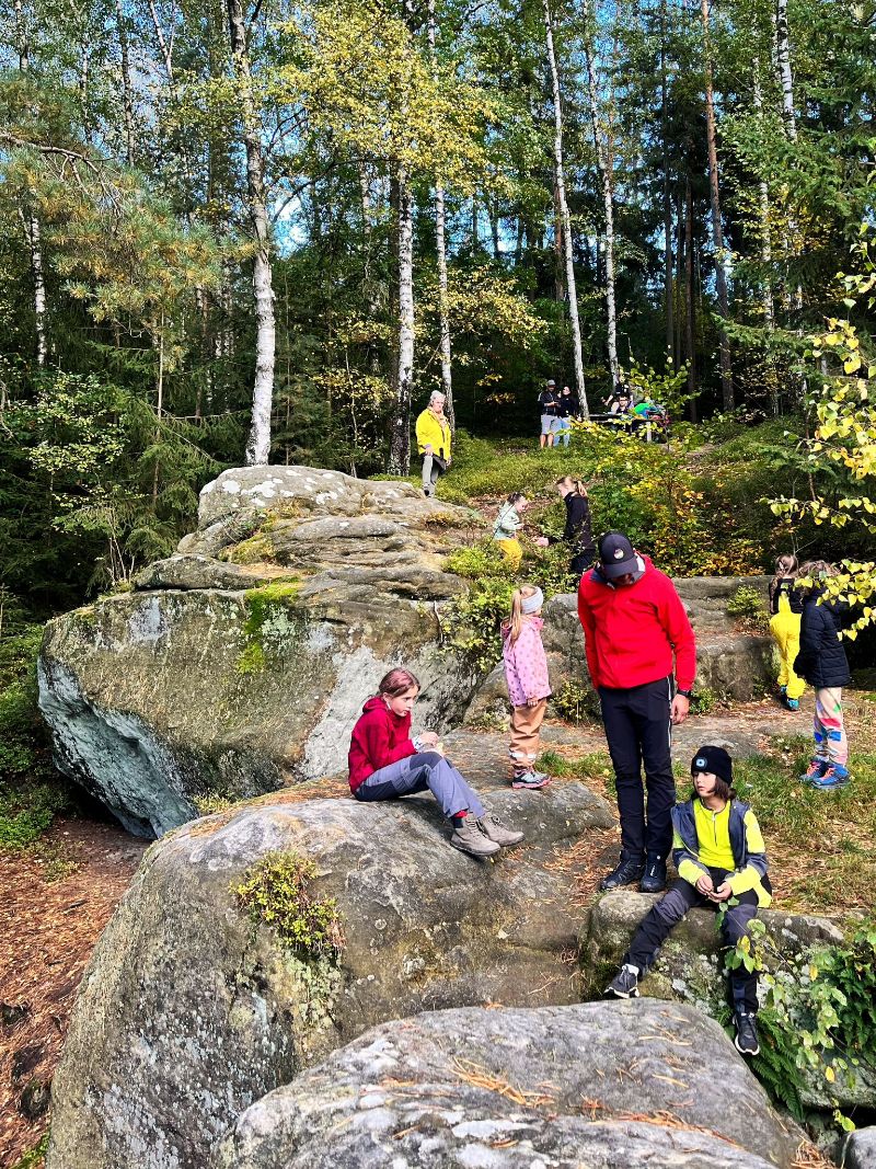 Kurze Pause auf den Felsen